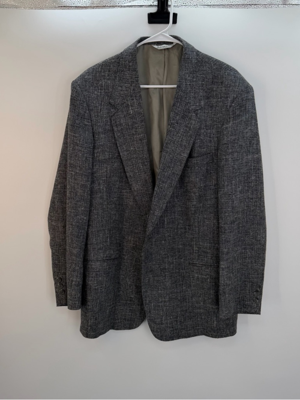 🇺🇸 Vintage Towncraft 44R Gray Tweed Blazer Sport Coat Made in USA 60s 70s men